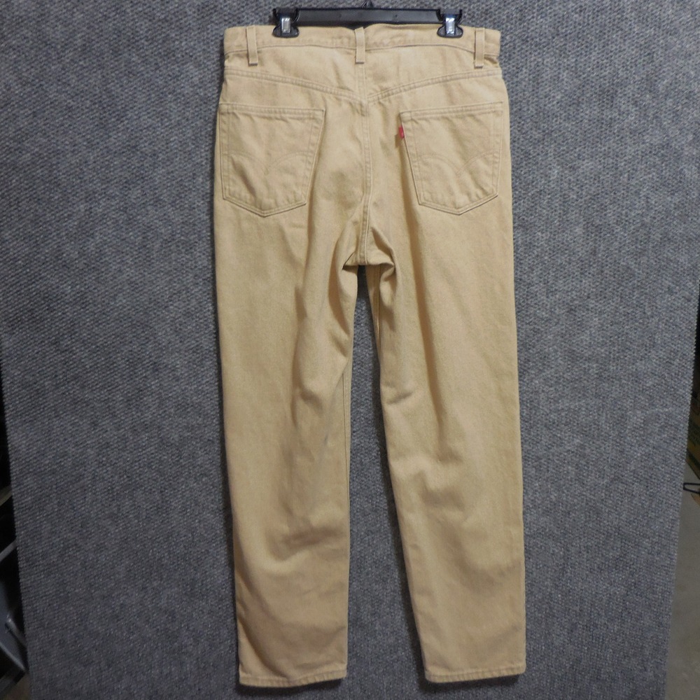 Vintage Levis 550 Relaxed Fit Jeans Tan Khaki Made in USA 90s 36x32 Mens 35x31